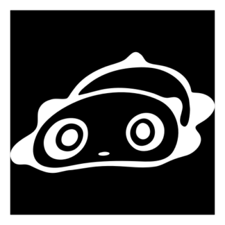 Floppy Panda Decal (White)